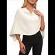 thumbnail image 2 of Poncho para Mujer, Corte Entallado, Chal Versátil, Tejido Suave, Cuello Vuelto, Top Corto un Tamaño, 2 of 10