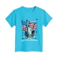 thumbnail image 4 of mgoYE USA 250th Birthday Celebration Top, Girls Boys’s 4th of July Patriotic Short Sleeve Shirt 250th Anniversary Flag Tee Boys(Sky Blue,1-2 Years), 4 of 4