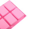 thumbnail image 4 of Molde de silicona rectangular grande de 6 cavidades, 1 unidad de máquina para hornear barras energéticas para trufas de chocolate, panecillos, brownie, pan de maíz, pastel de queso, 4 of 5