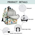thumbnail image 4 of White Floral Dinosaurs Pattern Cute School Backpack Bag for School with Padded Back and Adjustable Shoulder Straps 15.25"x11.5"x5.25", 4 of 5