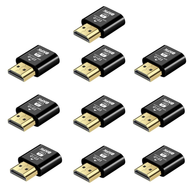 Emulador EDID de monitor virtual BKFK 4K con conector ficticio HDMI x10