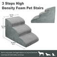 thumbnail image 2 of MEJYJEM 3 escalones de espuma de alta densidad para perros, escalones antideslizantes para mascotas para perros mayores, mascotas con dolor en las articulaciones, escalera para sofá cama para gatos, 2 of 5