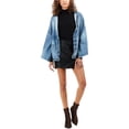 thumbnail image 1 of True Religion Minifalda de Cuero Vegano para Mujer, Negro, XS, 1 of 2