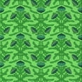 thumbnail image 1 of Ahgly Company Indoor Square Patterned Neon Green Area Rugs, 5' Square, 1 of 6