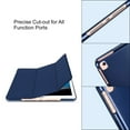 thumbnail image 4 of Mosiso Slim Fit Frosted Case for iPad 10.2" 7th Generation 2019 Released, PU Leather Smart Stand Cover Auto Sleep Wake Protective Case for Apple iPad 10.2 Inch (A2197/A2198/A2200), Navy Blue, 4 of 7
