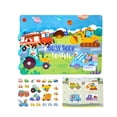thumbnail image 3 of Paster estable plegable, juegos , rompecabezas de educación temprana, rompecabezas de aprendizaje, libro de pegatinas impermeable Transporte, 3 of 6