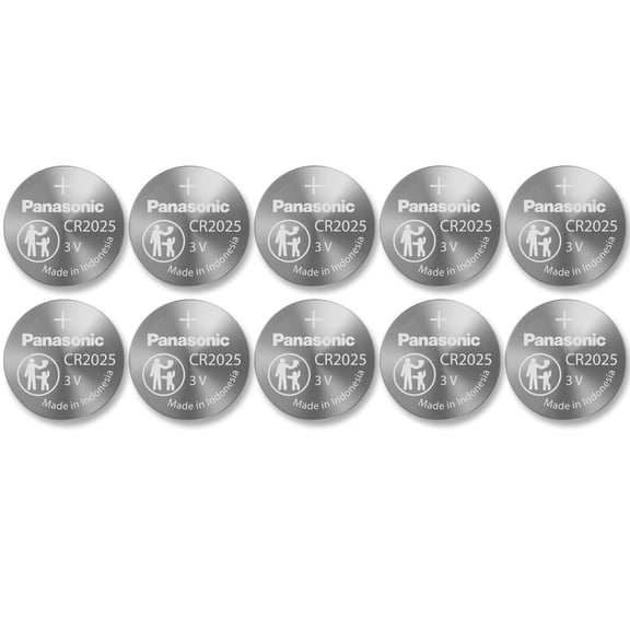 Panasonic CR2025 3V Lithium Coin Cell Battery (10 Pack)