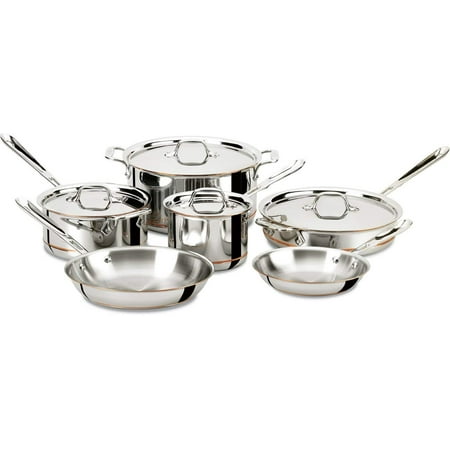 All-Clad 600822 SS Copper Core 5-Ply Bonded Dishwasher Safe Cookware Set,