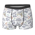 thumbnail image 6 of Men's Boxer Briefs, Gray Butterfly Koala Soft Comfy Mens Underwear Boxer Briefs Breathable With Widen Waist, 6 of 7
