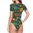 thumbnail image 4 of Naloa Christmas Gift Women's Short-Sleeved Onesie, One-Piece Swimsuit for Parties, dates, clubs - Large, 4 of 9