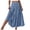 Blue, variant on Womens Floral Maxi Skirt with Pockets Cute Tiered Smocked High Waisted Skirts Summer Casual Boho A Line Long Skirts (Purple, S)