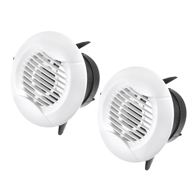 Unique Bargains Grille d'Écran Amovible 3 Pouces Couverture Droite Persienne Ronde Évent 2 Pcs