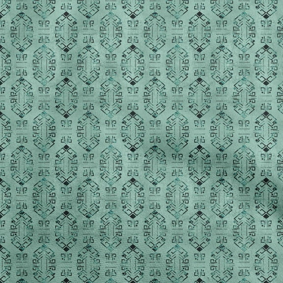 oneOone Polyester Spandex Dusty Teal Green Fabric Abstract Quilting Supplies Print Sewing Fabric By The Yard 56 Inch Wide
