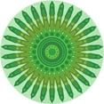thumbnail image 1 of Ahgly Company Machine Washable Indoor Round Transitional Jade Green Area Rugs, 4' Round, 1 of 7