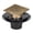 Champagne Bronze, variant on Uni-Green Matte Black Stainless Steel 4 inch Shower Drain with Fast Draining Square Tile Insert