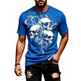 thumbnail image 2 of CONZONE Mens Halloween T-Shirts Skeleton Graphic Tees for Men Short Sleeve Crew Neck Casual Tops, 2 of 3
