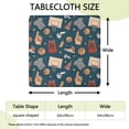 thumbnail image 2 of Blue Basketball Related Items Pattern Square Fitted Tablecloth with Elastic Edge,Square Table Cover,Washable Elastic Table Cover for Home Kitchen Party Decor 34"x34", 2 of 6
