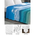 thumbnail image 6 of Ocean Beach California King Size Flat Sheet, Wrinkleproof & Fadeproof Cooling Flat Bed Sheet Only, Blue Sky Waves Sand Horizon Shore Summer Breathable Soft Bedding Top Sheets 108 x 98 Inches, 6 of 8