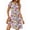 D-Multicolor Flower, variant on Womens Summer Dresses Short Petal Sleeve Crew Neck Midi Sundress for Women A-Line Flowy Dress with Pocket