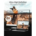thumbnail image 2 of SABRENT USB Type-C to HDMI 2.1 Adapter | 8K/60Hz & 4K/120Hz with DSC Function | 8K/30Hz & 4K Resolution Without DSC | Thunderbolt 3 Compatible (DA-UCH8), 2 of 7