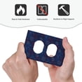 thumbnail image 4 of Fotbe Blue Firework Print Duplex Receptacle Wall Plate, 1-Gang 5.0" x3.0" Wall Outlet Covers, Dual Outlet Faceplates Covers, Color-matched Screws Included-Style S, 4 of 6
