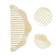 thumbnail image 3 of Unique Bargains 1 Pc Portable Floral Hair Comb Yellow Acetate Sheet, 3 of 6