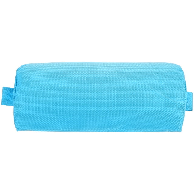 1Set Blue Rectangular Beach Chair Sponge Pillow for Head Support and Neck Rest with Portable Comfort Polyester