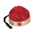 thumbnail image 4 of Sombrero oriental chino, juego de rol, sombrero de emperador para carnaval, cosplay, espectáculo de disfraces Rojo oscuro 56cm, 4 of 8