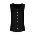thumbnail image 6 of Fanxing Summer Eyelet Tank Tops for Women Under $10 Cutout Sleeveless Tees Shirts Loose Fit Crewneck Embroidery Vaction Shirt Black,XXL, 6 of 7