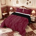 thumbnail image 2 of Erosebridal Elegant Damask Queen Comforter Set,Sport Life Comforter Sets Queen,3-Piece,1 Comforter and 2 Pillowcases,Black Reversible, 2 of 7