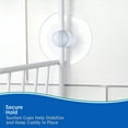 thumbnail image 5 of Kenney® Rust-Resistant 2-Tier Hanging Shower Caddy with Suction Cups and Razor Holder, White, 5 of 7