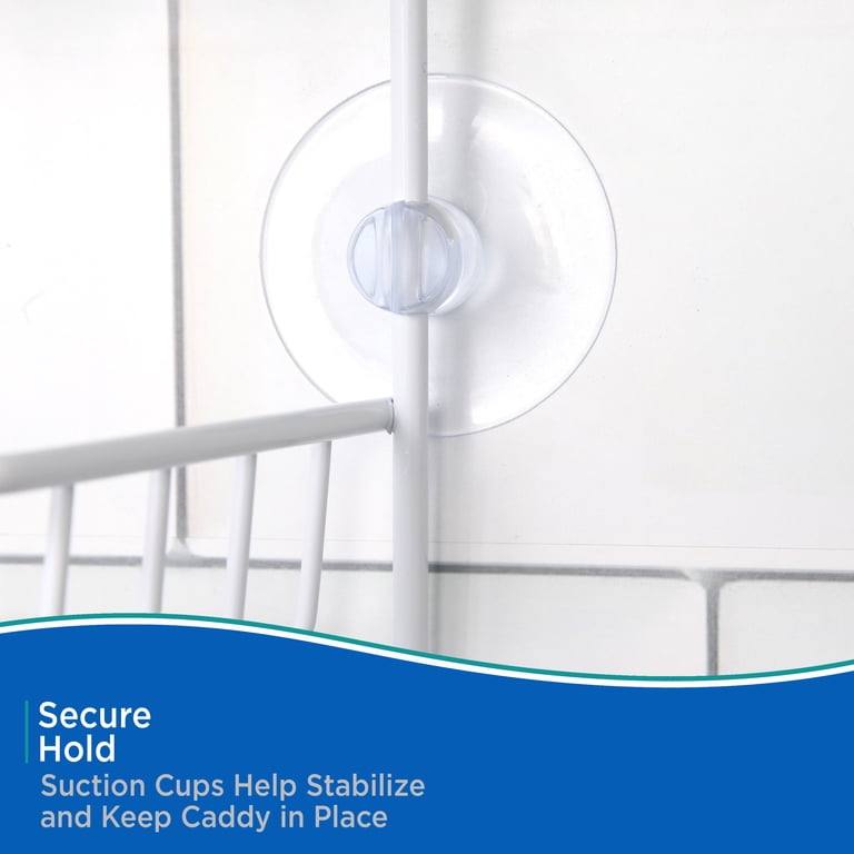 Kenney Rust-Resistant 2-Tier Hanging Shower Caddy, White photo 5