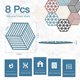 thumbnail image 2 of Salvamanteles de silicona y almohadillas calientes 8 piezas 5,63 4,92 pulgadas Herramienta de cocina multifunción de calor hexagonal para tapetes para tazones, tapetes para platos, manteles, 2 of 5