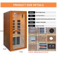 thumbnail image 5 of Homsido Indoor Canadian Hemlock Wood 1200W Indoor Saunas with Control Panel, 5 of 6