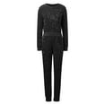 thumbnail image 6 of Women Autumn And Winter Sequins Small Fragrance Leisure Sports Long Sweater Pencil Pants Respirator Two Piece Suit Women Overall Homecoming Pantsuits for Teens Winter Women Clothes Casual Outfits Ski, 6 of 7