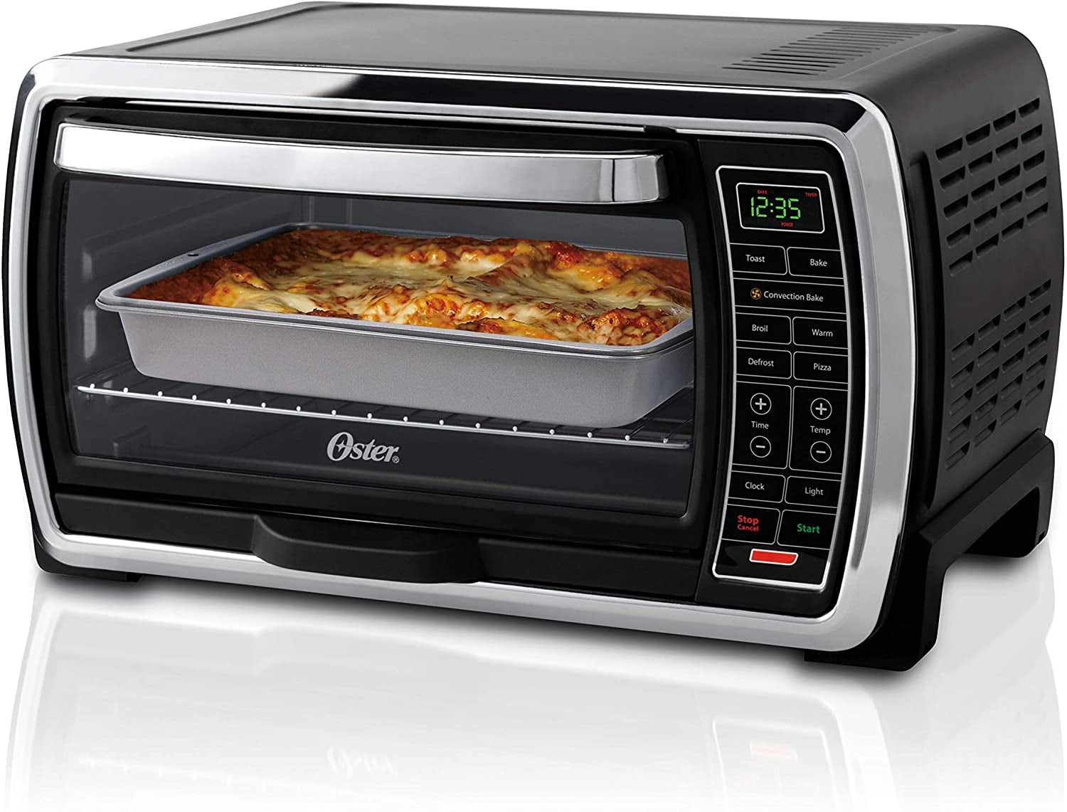 black digital toaster oven