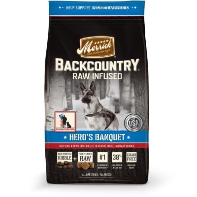 Merrick Backcountry Raw Infused Hero's Banquet Recipe Dry Dog Food, 22