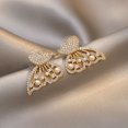 thumbnail image 5 of （two for one）1 Pair Women Earrings Trendy Fine Workmanship Geometric Design Charm Butterfly Ear Studs for Party-Golden, 5 of 8