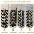 thumbnail image 2 of BEJOLO 5 Tier Stackable Shoe Rack – Flexible & Freestanding Shoe Organizer – Natural Bamboo Shoe Shelf for Closet, Entryway, or Bedroom – Space-Saving Design, Adjustable Shelves, 2 of 7