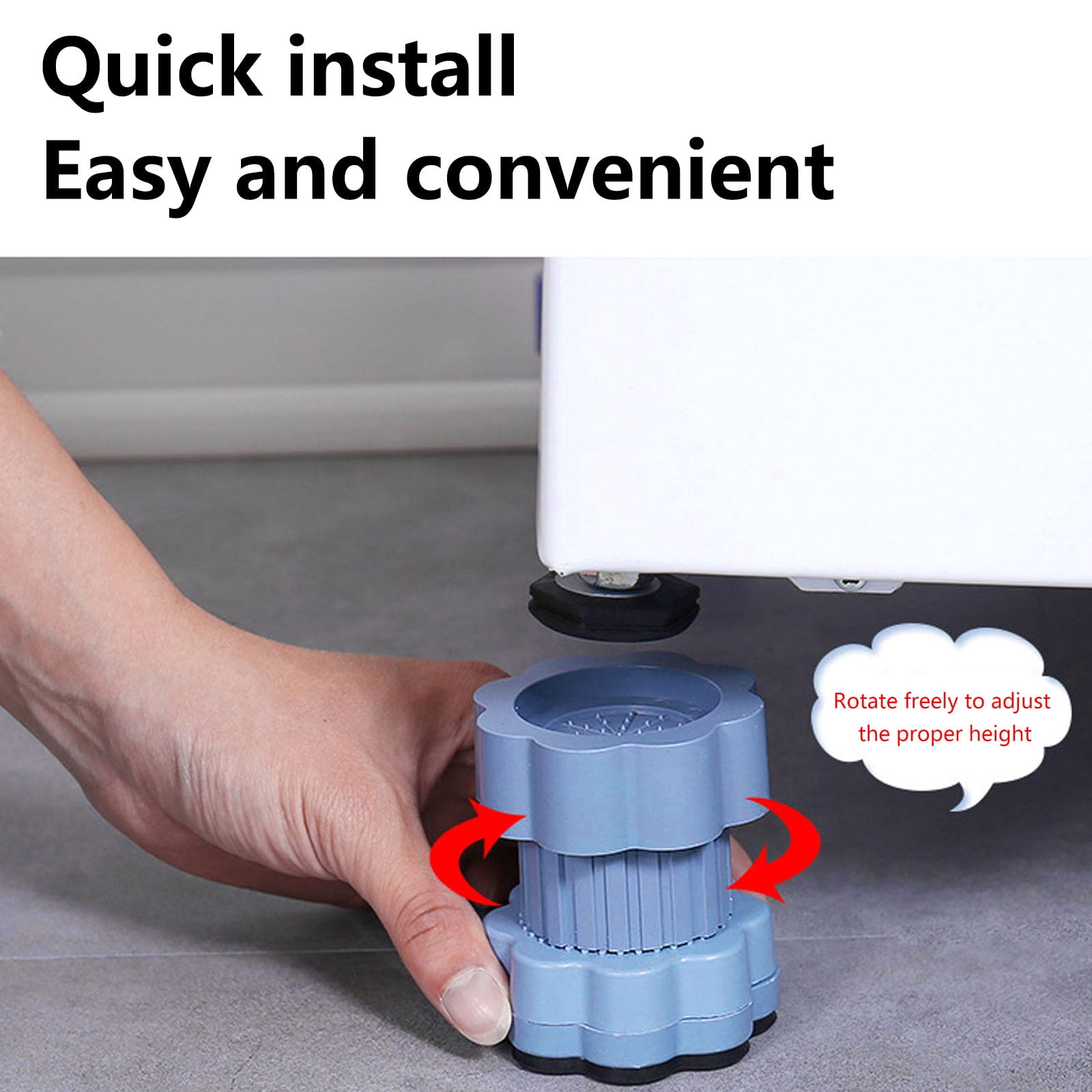 Antivibration Pads For Washing Machine Support Adjustable Dryer Shock Noise Cancelling Pads Washer Foot Pad Pedestals