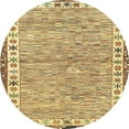 thumbnail image 1 of Ahgly Company Tapis Rond Abstrait Chrome Or Jaune, 3 Pieds Rond, 1 of 6