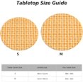 thumbnail image 2 of Round Fitted Tablecloth 44 Inch, Watercolor Orange Checkered Elastic Tablecloth for Round Tables Tablecloth Fitted Stain Resistant Tabletop Covers Farmhouse Table Cover for Dining, Parties, Camping, 2 of 8