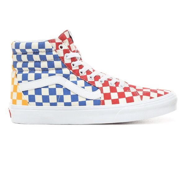 vans sk8 hi checkerboard multi