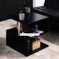 thumbnail image 5 of 20" Modern Side Table with Three-Tier Design | Great for Storage and Display, Water-Resistant Surface, 5 of 5