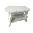 thumbnail image 1 of Almencla Wood Stool Plant Stand Oval Decorative Bonsai Rack for Garden Desktop Office White, 1 of 8