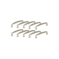 Design House Park Avenue 3 3/4" Center to Center Satin Nickel Arch Cabinet or Drawer Pull, 10-Pack