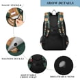 thumbnail image 4 of FORMRS Unisex School Backpack 17" Student Travel Bag with Laptop Compartment, Green Christmas Gingerbread, 4 of 7