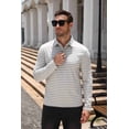 thumbnail image 4 of COOFANDY Long Sleeve Rugby Polo Shirts for Men, Sports Striped Regular Moisture Wicking Dry Fit Golf Shirt, Sizes S-2XL, 4 of 8