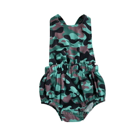 

jaweiw Newborn Baby Sleeveless Romper Stylish Print/Embroidery Bodysuit for Kids Boys Girls
