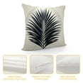thumbnail image 4 of YANMS Palm Leaf Throw Pillow Covers,Black Tree Silhouette Isolated Asia Decorative Pillow Covers Digital Printing Blended Fabric for Couch Sofa Bed White, 4 of 5